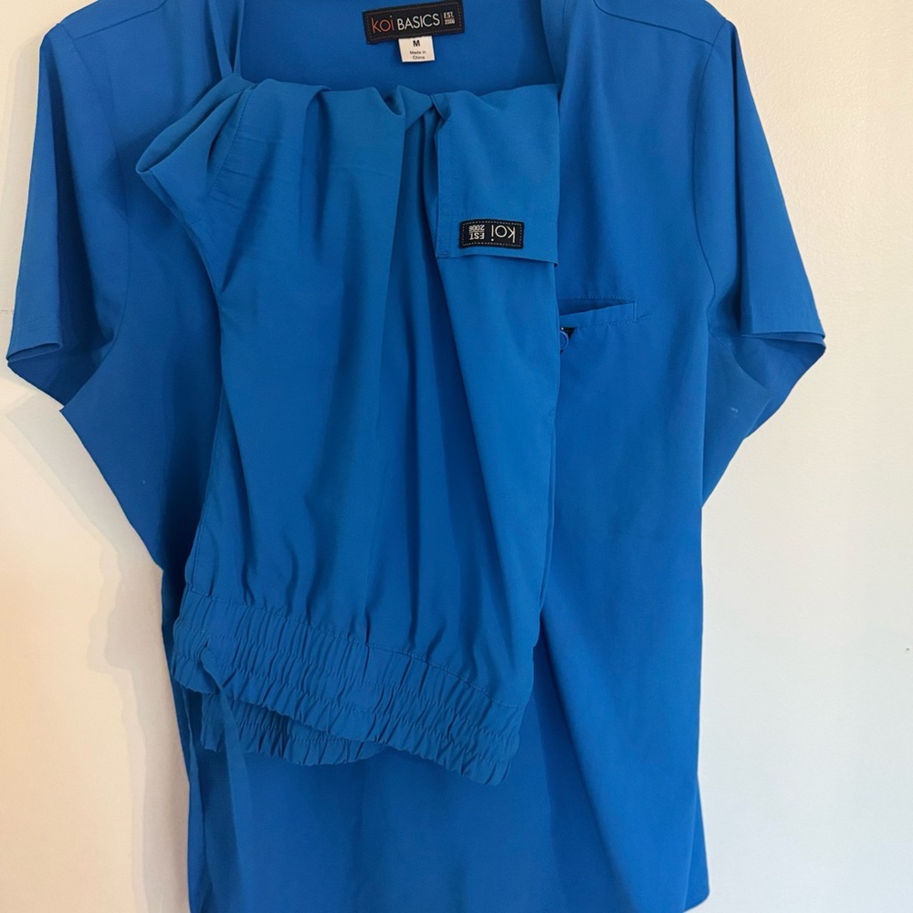 KOI Basics Women's Blue Scrub Set
